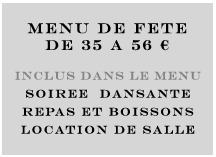 MENU ANNIVERSAIRE