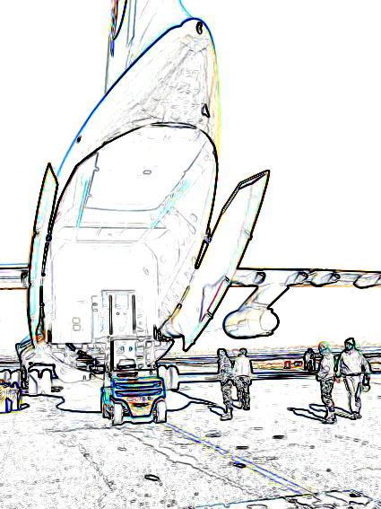 Une ambiance Hi-Tech, des avions-cargo géants, une logistique impréssionnante...