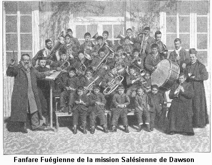 Fanfare fugienne de la mission salsienne de Dawson , La Terre de Feu d'aprs Otto Nordenskjoeld  Le tour du monde 1902
