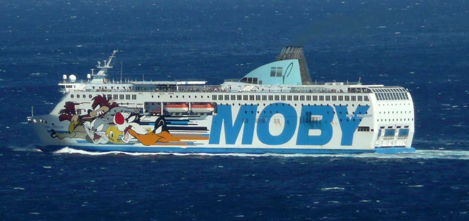 Le Moby Freedom en mer, au large de Bastia en août 2008