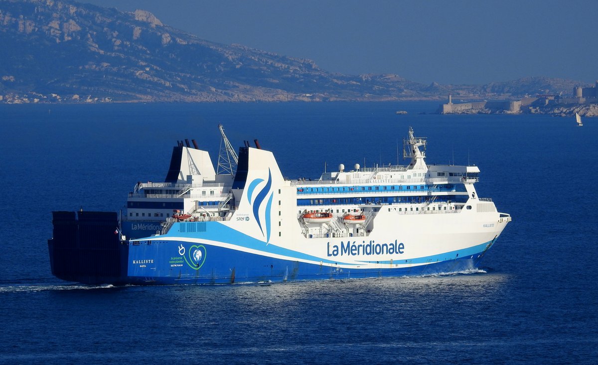 Le Kalliste quittant Marseille, en juin 2018 ; photo : Nicolas Giovannetti