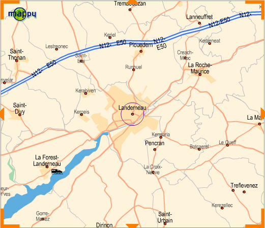 Landerneau map
