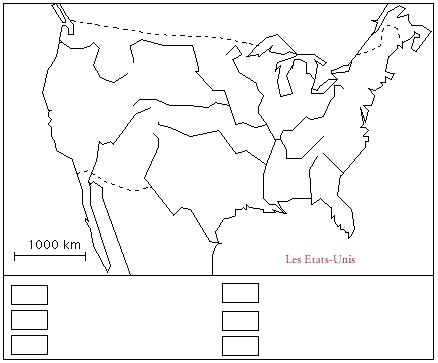 carte vierge du sud est des États Unis