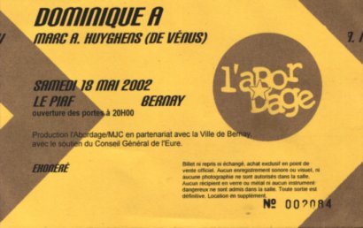 Bernay (F) 18-05-2002 - Ticket