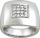bague blason blanc