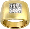 bague blason jaune