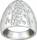 bague dome or blanc