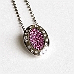 Pendentif Précieuse Empreinte saphir rose