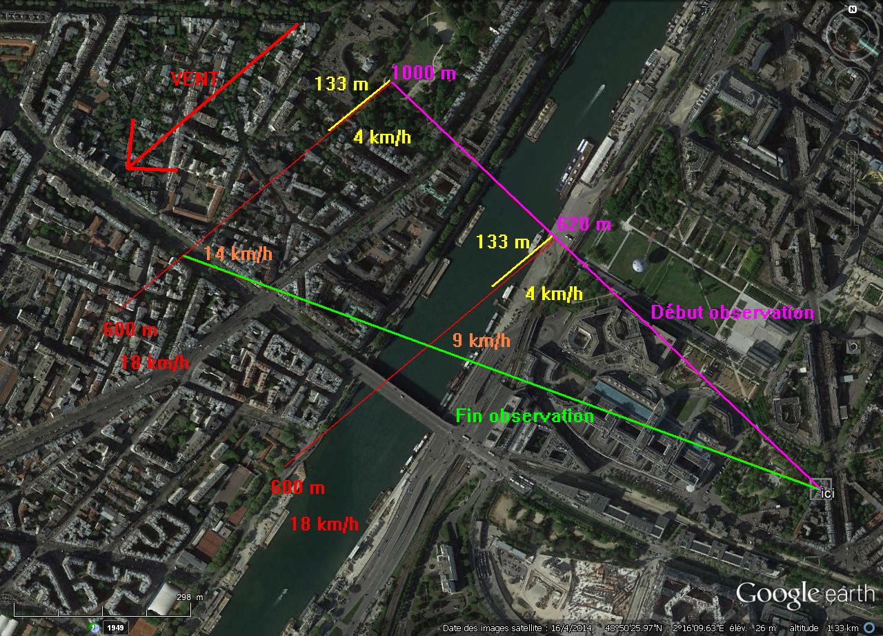 2015: le 09/10 à 20h00 - Boule de feu traversant le ciel - Ovnis à Paris XV - Paris (dép.75) Map2