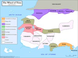 End of Book 3 Political Map