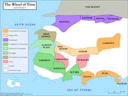 End of Book 9 Political Map